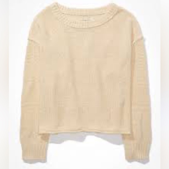 AMERICAN EAGLE Women's Cream Sweater SMALL  NEW - Picture 1 of 4